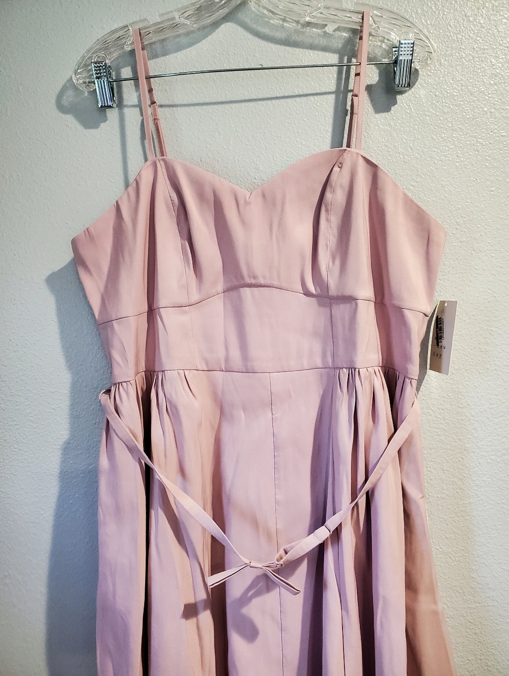 Women's Bow Belt Midi Dress - A New Day Pink XL - Picture 7 of 10